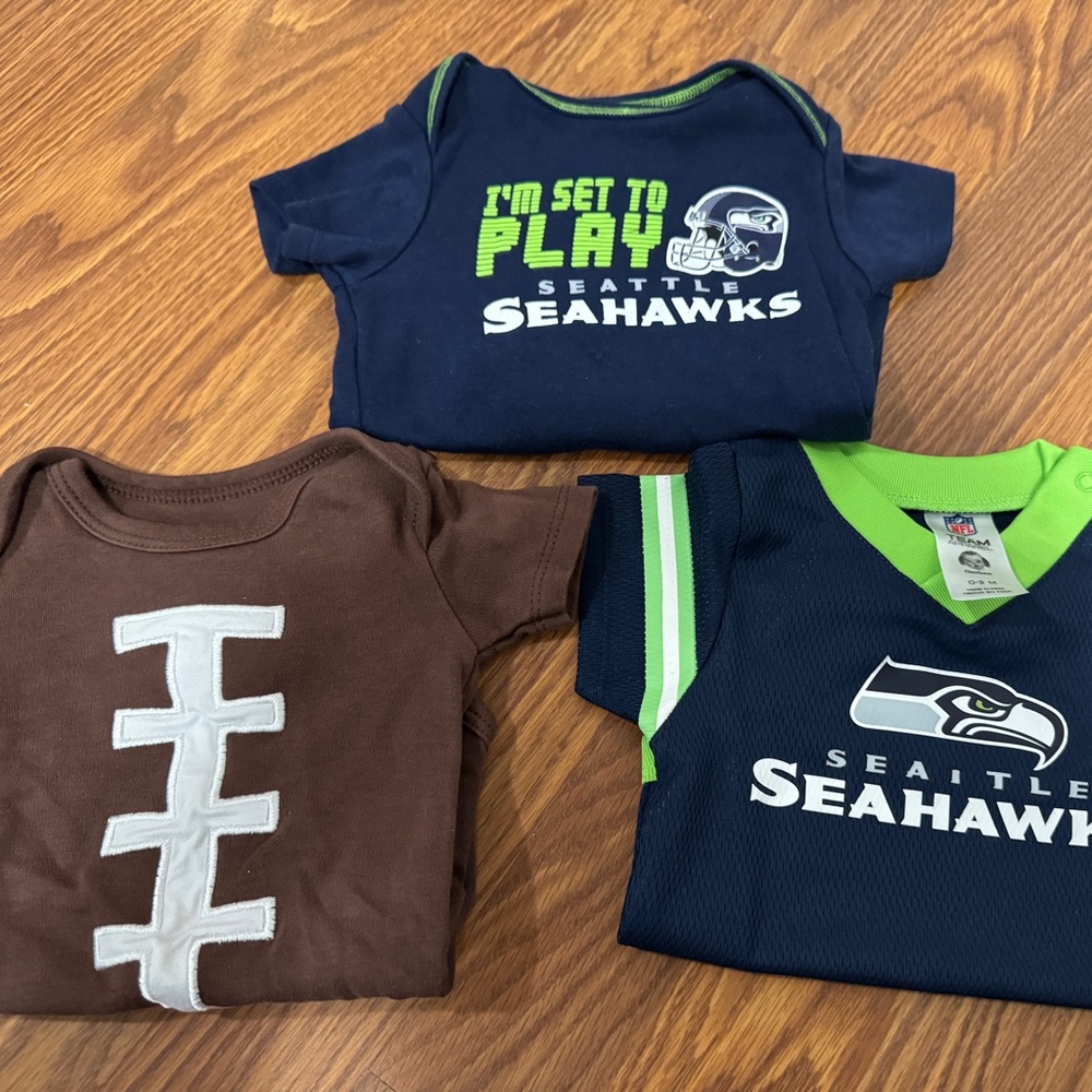 Seattle Seahawks football onsie bundle